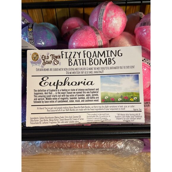 Old Town Soap Co. Fizzy Foaming Bath Bombs Assorted Scents Lavender Orange More! - Picture 6 of 14